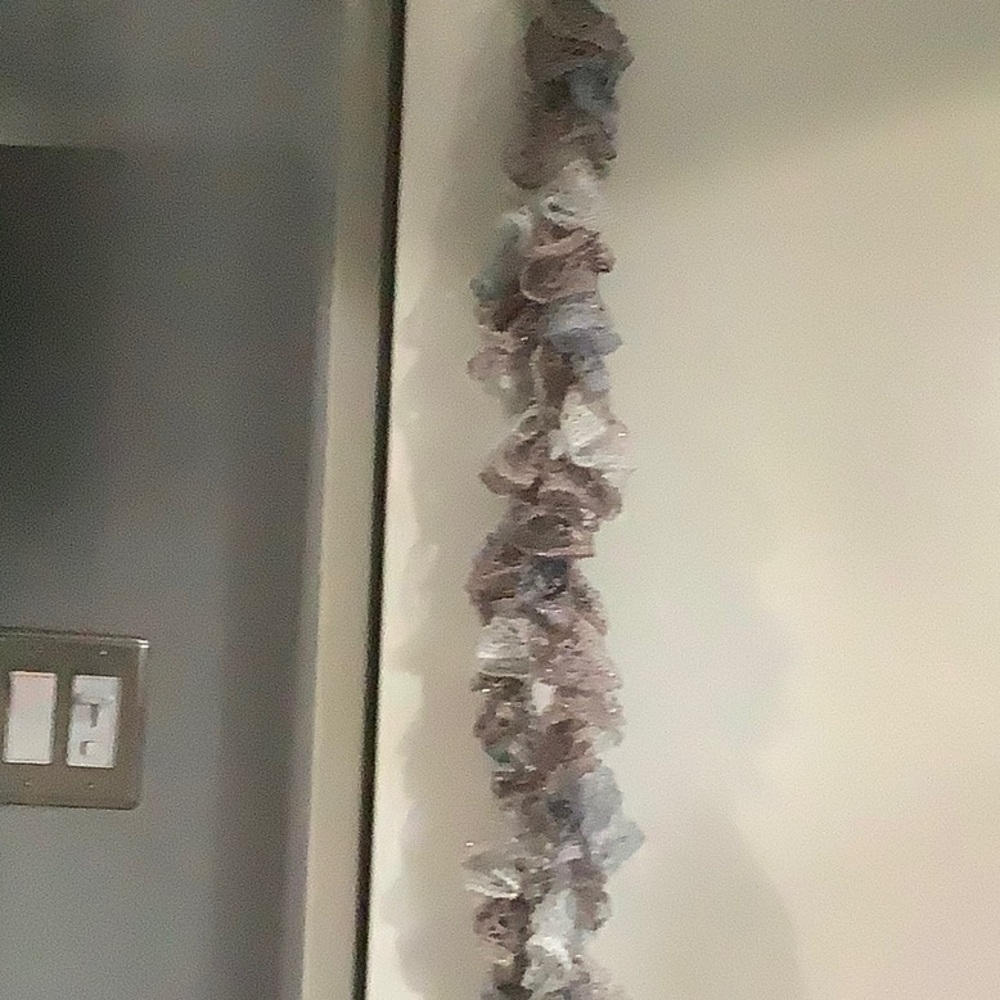 Gray, white and pink with sparkles scarf